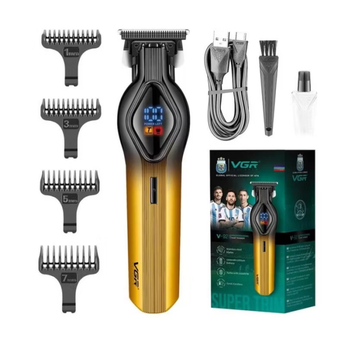 Mașină de Tuns Profesionala Reîncărcabilă Auriu/Albastru V-921 [2]