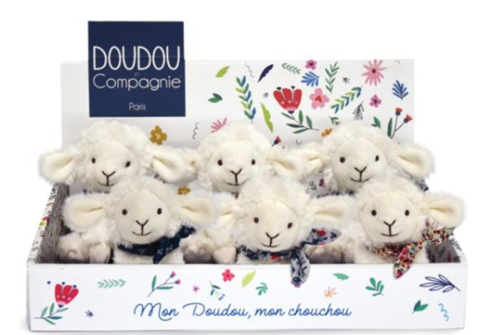 Mielusel Doudou - jucarie de plus, 12 cm, cu esarfa - Doudou et Compagnie - BazaRapid.ro [3]