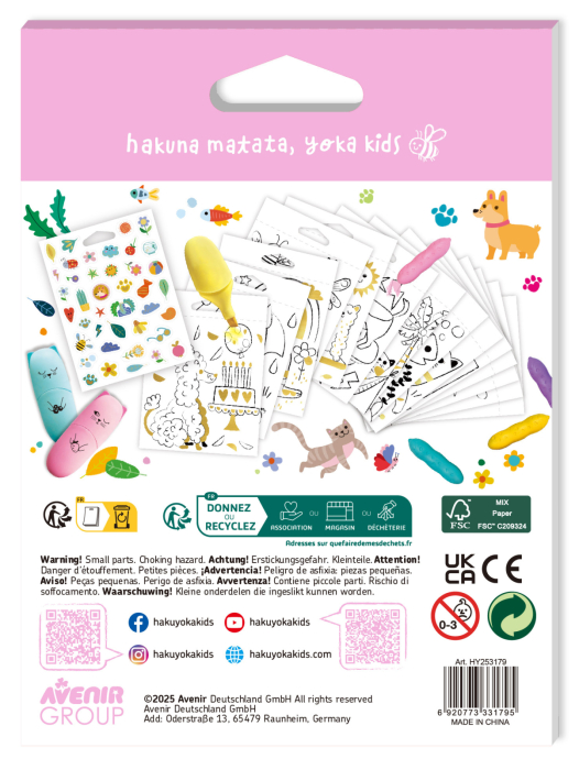 Mini Carte de Colorat Hakuyoka - Animale dragute - Avenir - BazaRapid.ro [2]