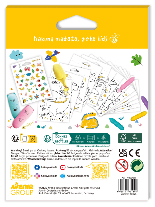 Mini Carte de Colorat Hakuyoka - Dinozauri - Avenir - BazaRapid.ro [2]