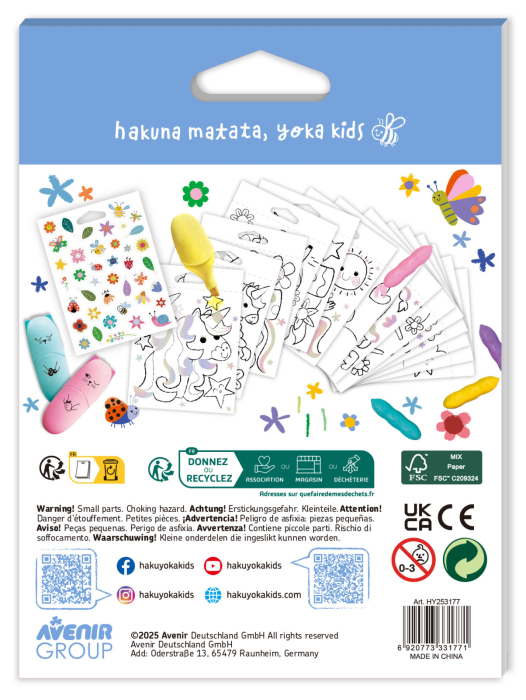 Mini Carte de Colorat Hakuyoka - Unicorni - Avenir - BazaRapid.ro [2]