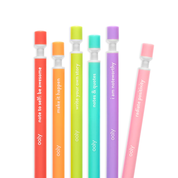 Notat! - Creioane mecanice grafit extra gros - set de 6, cu citate motivationale - Ooly - BazaRapid.ro [3]