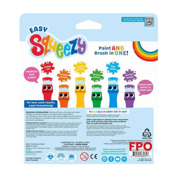 Pensule cu vopsea lichida Easy Squeezy - Set de 6 - Ooly - BazaRapid.ro [9]