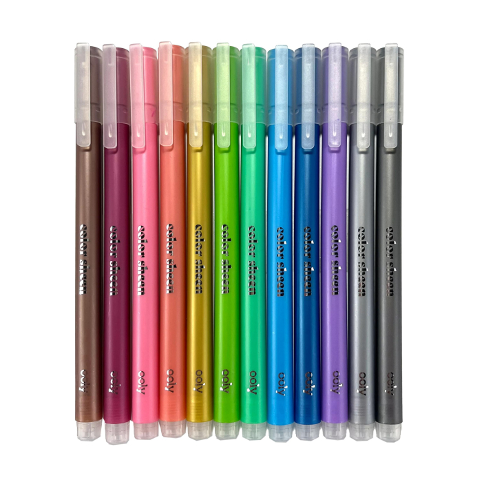 Pixuri cu gel colorate Metalice Color Sheen - Set de 12 - Ooly - BazaRapid.ro [2]