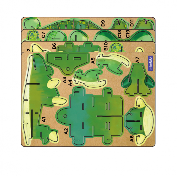 Puzzle 3D cu sunete - Ankylosaurus, Build n Sound - mierEdu - BazaRapid.ro [3]