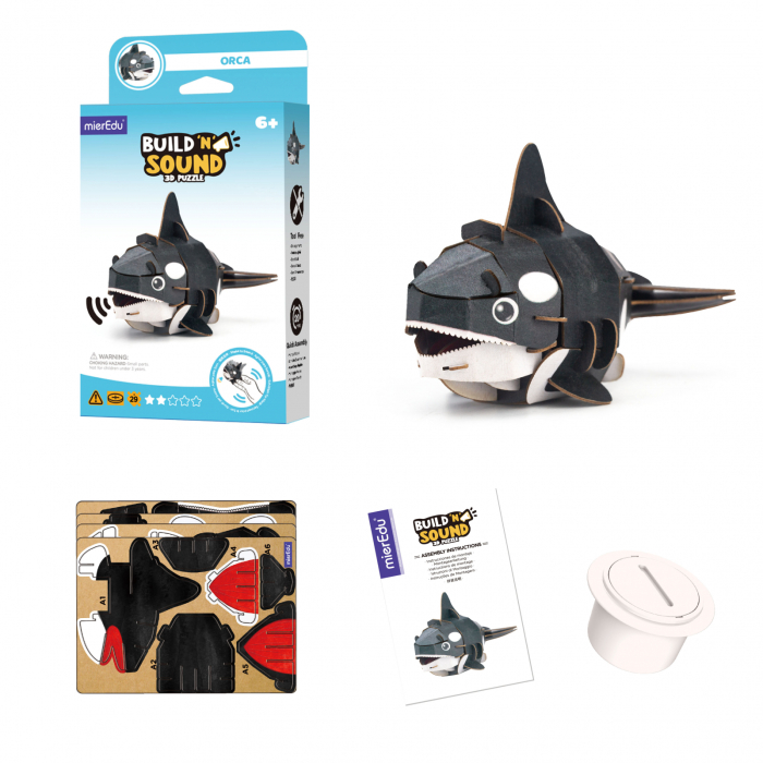 Puzzle 3D cu sunete - Orca, Build n Sound - mierEdu - BazaRapid.ro [4]