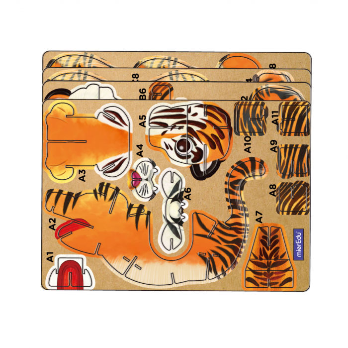 Puzzle 3D cu sunete - Tigru, Build n Sound - mierEdu - BazaRapid.ro [3]
