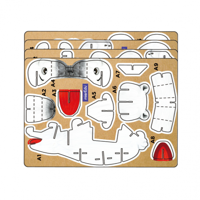 Puzzle 3D cu sunete - Urs polar, Build n Sound - mierEdu - BazaRapid.ro [3]