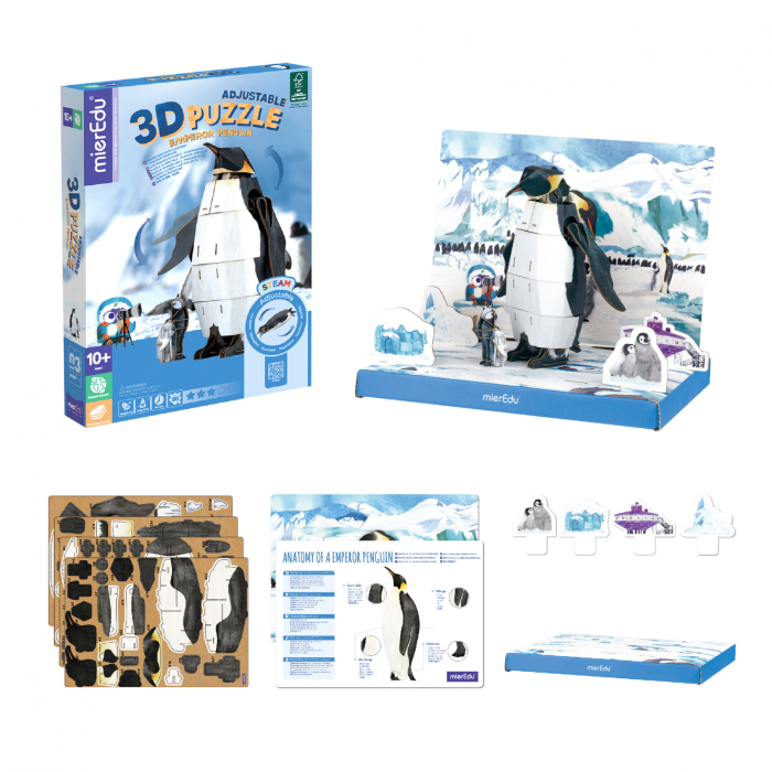Puzzle 3D reglabil - Pinguin Imperial (deluxe) - mierEdu - BazaRapid.ro [2]