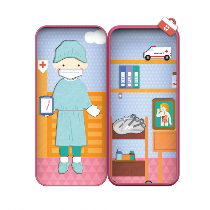 Puzzle magnetic in cutie metalica, joc de potrivire si asociere - Doctor - mierEdu - BazaRapid.ro [2]