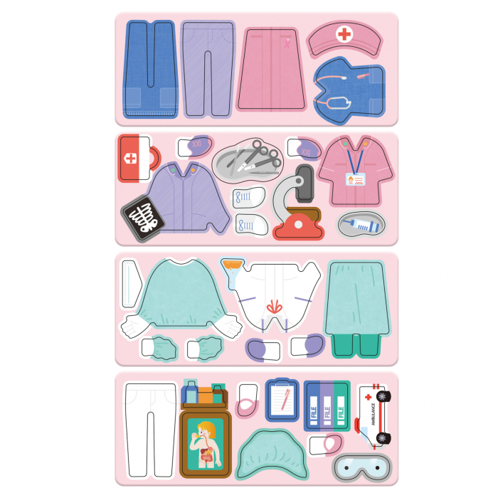 Puzzle magnetic in cutie metalica, joc de potrivire si asociere - Doctor - mierEdu - BazaRapid.ro [10]