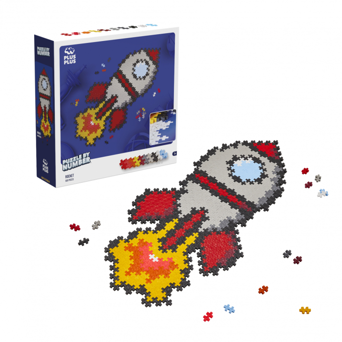 Puzzle pe numere Plus-Plus, 500 piese, Racheta - Plus Plus - BazaRapid.ro [2]