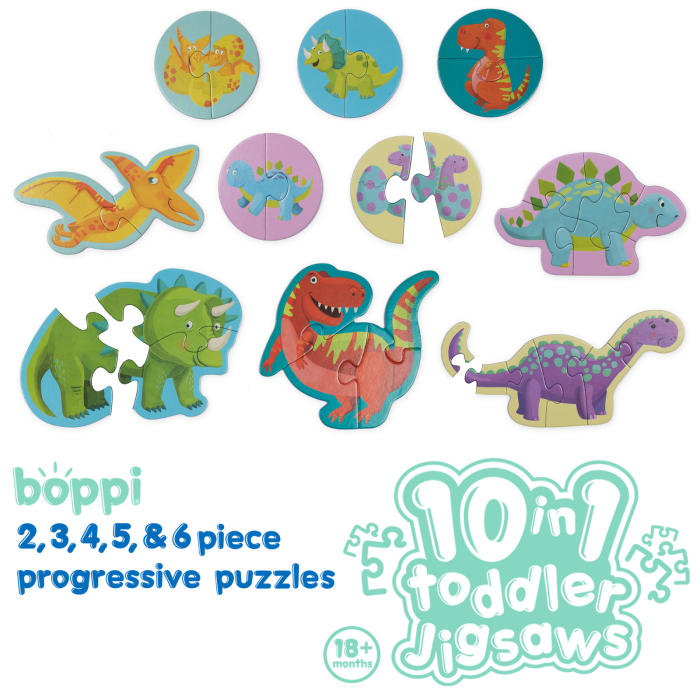 Puzzle progresiv Toddler 10 in 1, Boppi - Dinozauri - boppi - BazaRapid.ro [8]