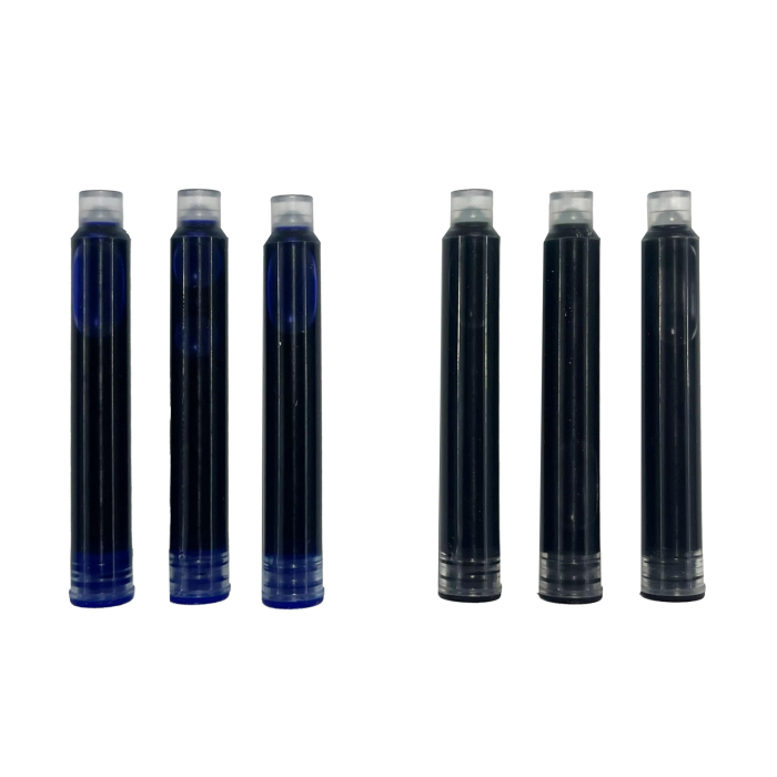 Rezerve Splendid pentru stilouri - cerneala albastra si neagra, set de 6 - Ooly - BazaRapid.ro [2]