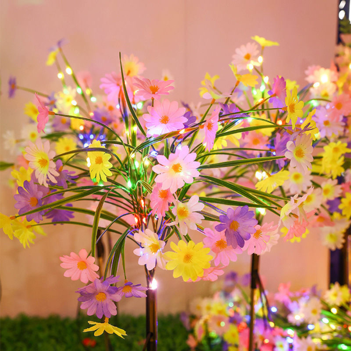 Set 2 lampi solare decorative buchet margarete 70cm, lumina colorata, IP66 [5]