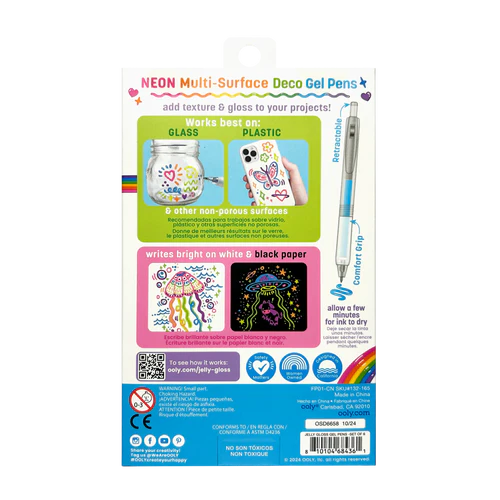 Set 6 Pixuri Gel Neon Multisuprafata Jelly Gloss , Culori Vibrante - Ooly - BazaRapid.ro [9]