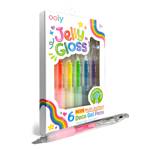 Set 6 Pixuri Gel Neon Multisuprafata Jelly Gloss , Culori Vibrante - Ooly - BazaRapid.ro [2]