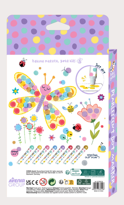 Set 8 carioci lavabile Dots 4 Fun - culori perlate - Avenir - BazaRapid.ro [2]