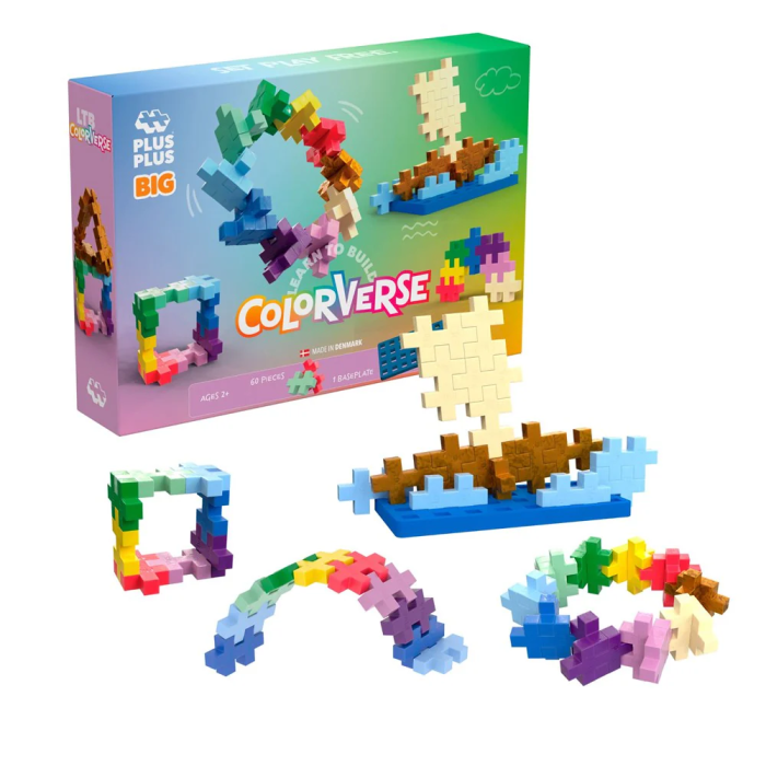 Set constructie Plus-Plus, 60 piese mari multicolore, Invata sa construiesti - Plus Plus - BazaRapid.ro [2]