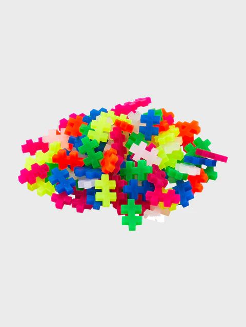Set constructie Plus-Plus, tub 100 piese, Neon Mix, culori fluorescente - Plus Plus - BazaRapid.ro [3]