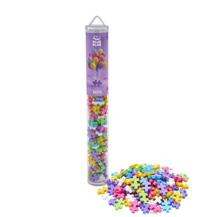 Set constructie Plus-Plus, tub 100 piese, Pastel Mix - Plus Plus - BazaRapid.ro [2]