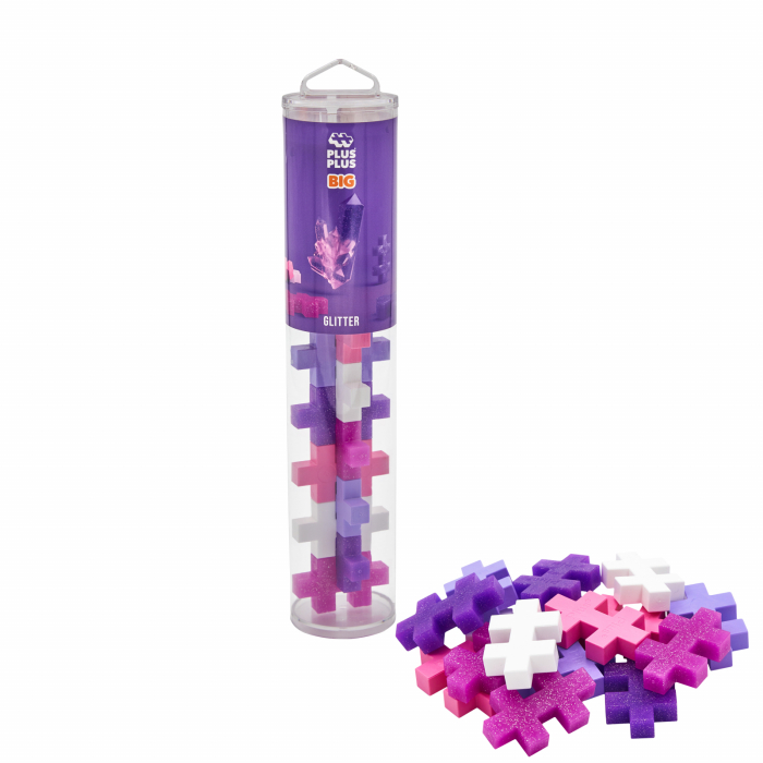 Set constructie Plus-Plus, tub 15 piese mari, Glitter Mix, culori stralucitoare - Plus Plus - BazaRapid.ro [2]