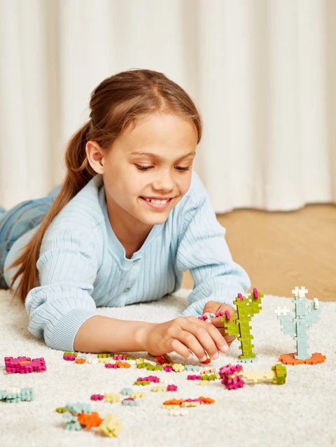 Set constructie Plus-Plus, tub 240 piese, Botanica Mix, culori botanice - Plus Plus - BazaRapid.ro [3]