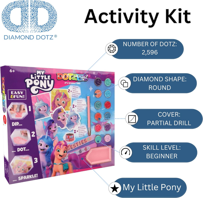 Set creativ 6 in 1, My Little Pony, pictura cu diamante - Diamond Dotz® - BazaRapid.ro [9]