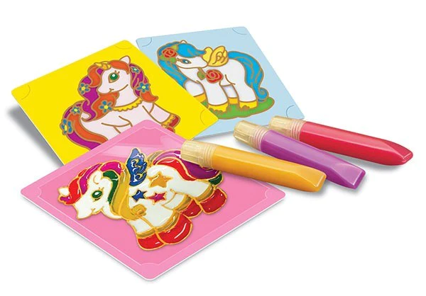 Set creativ cu vopsele pentru geam - vitralii - Unicorni - 4M - BazaRapid.ro [3]