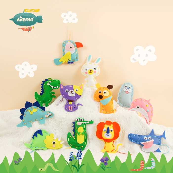 Set creativ de cusut cu tehnica siretului - Primul meu Pandantiv Dinozauri, nivel 1 - Avenir - BazaRapid.ro [4]