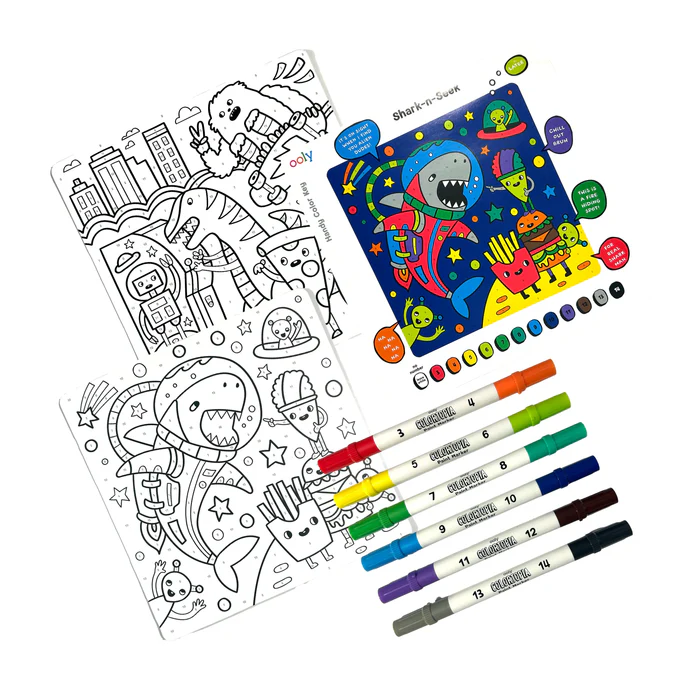 Set creativ de pictura dupa numere cu markere Colortopia - Aventuri Epice (Set de 6 culori duble) - Ooly - BazaRapid.ro [8]