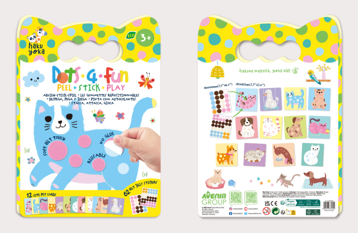 Set creativ Dezlipeste-Lipeste-Joaca-te, Dots4Fun - Animale de ferma - Avenir - BazaRapid.ro [3]
