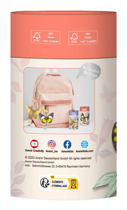 Set creativ din lemn - breloc Fluture, colectia Creatii Naturale - Avenir - BazaRapid.ro [3]