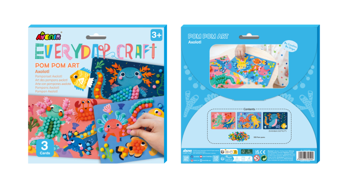 Set creativ Everyday Craft Pom Pom - confectioneaza un Axolotl - Avenir - BazaRapid.ro [9]