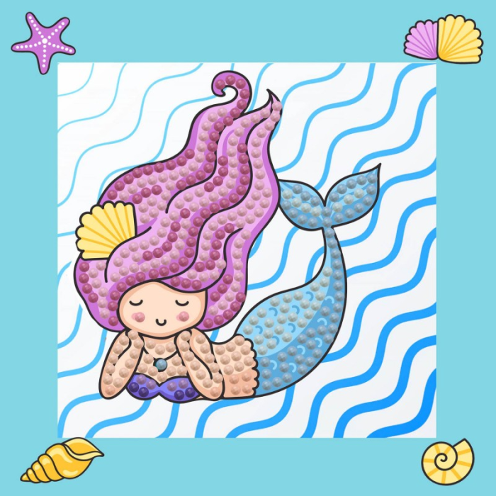 Set creativ pictura cu diamante - Mermaid Dreams - Sirena - Diamond Dotz® - BazaRapid.ro [2]