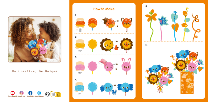 Set creativ Pom Pom - buchet animalute - Avenir - BazaRapid.ro [2]