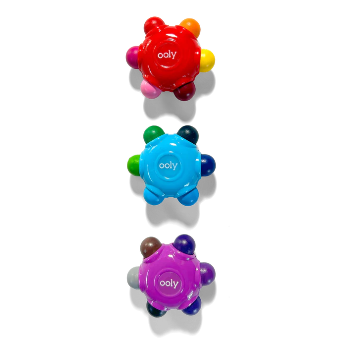 Set creioane cerate multicolore , set de 3 18 culori Grip Crayons - Ooly - BazaRapid.ro [3]