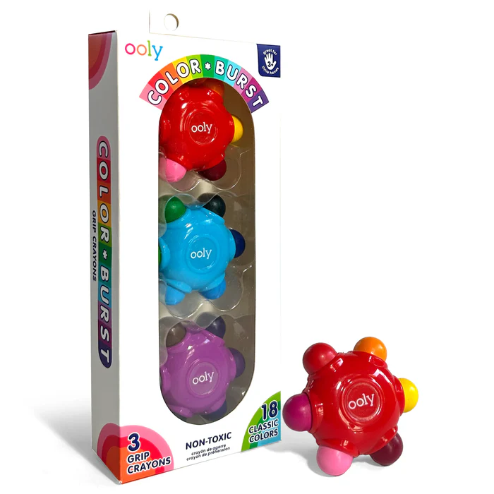 Set creioane cerate multicolore , set de 3 18 culori Grip Crayons - Ooly - BazaRapid.ro [2]