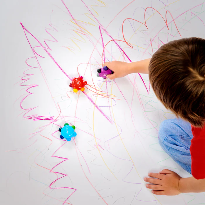 Set creioane cerate multicolore , set de 3 18 culori Grip Crayons - Ooly - BazaRapid.ro [5]