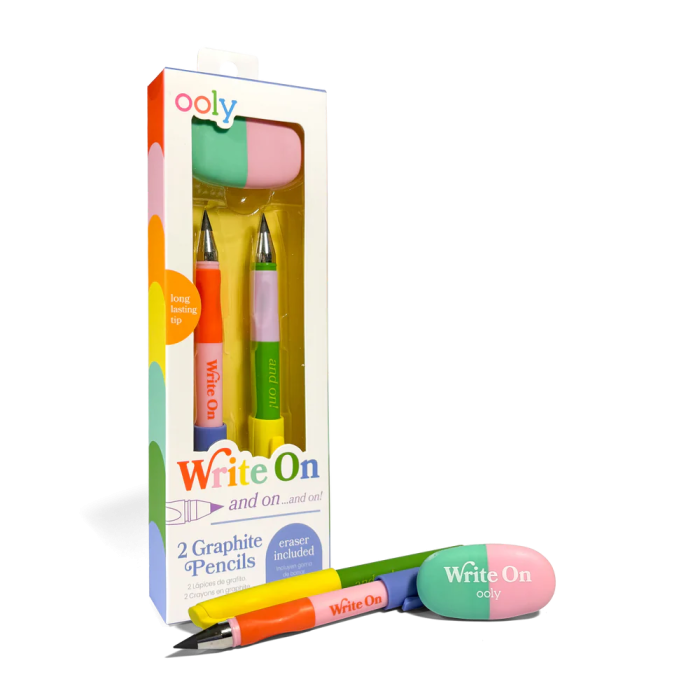 Set creioane grafit cu radiera, Write On, 3 piese - Ooly - BazaRapid.ro [2]