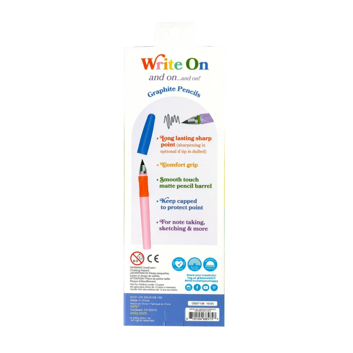 Set creioane grafit cu radiera, Write On, 3 piese - Ooly - BazaRapid.ro [7]