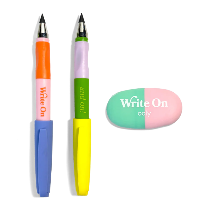 Set creioane grafit cu radiera, Write On, 3 piese - Ooly - BazaRapid.ro [3]