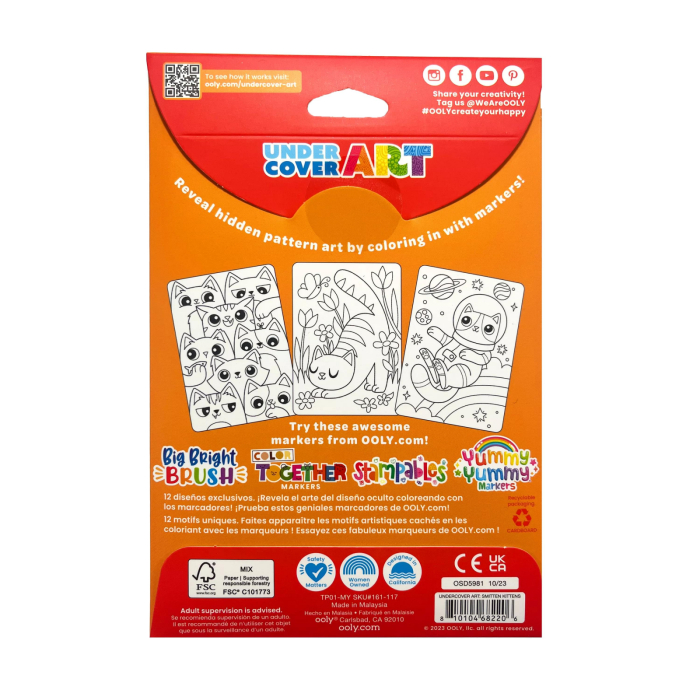 Set de colorat cu modele secrete Undercover Art - Pisicute - Ooly - BazaRapid.ro [6]