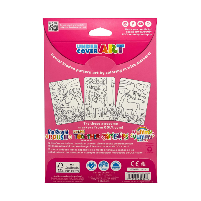 Set de colorat cu modele secrete Undercover Art - Unicorni - Ooly - BazaRapid.ro [7]