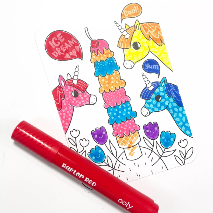 Set de colorat cu modele secrete Undercover Art - Unicorni - Ooly - BazaRapid.ro [2]