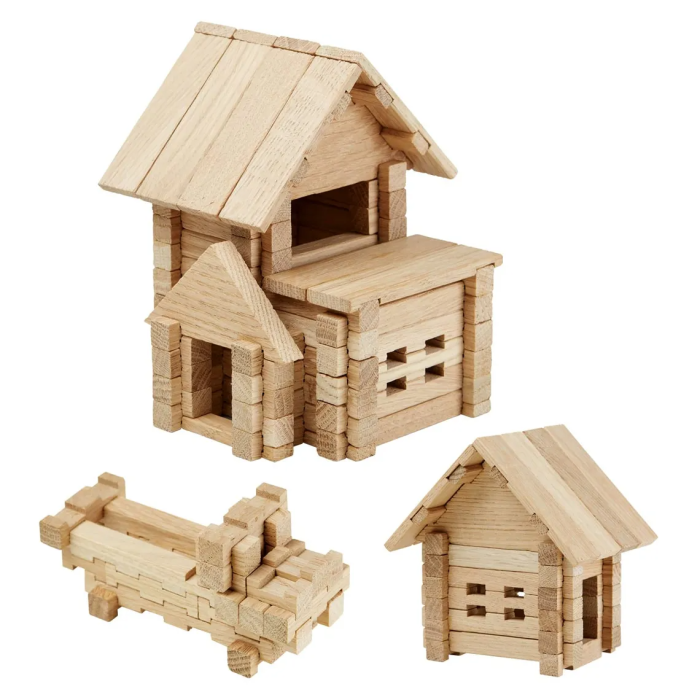 Set de constructie din lemn , zCasa cu Garaj, 75 piese - Igroteco - BazaRapid.ro [2]
