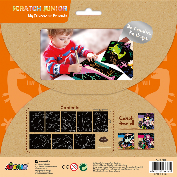 Set de razuit Scratch Junior - Prietenii mei dinozauri - Avenir - BazaRapid.ro [2]