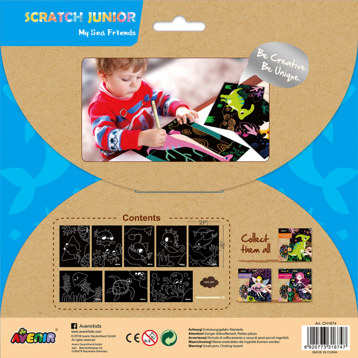 Set de razuit Scratch Junior - Prietenii mei marini - Avenir - BazaRapid.ro [5]