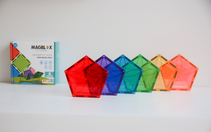 Set magnetic Magblox - 6 piese magnetice pentagon pentru constructie - Magblox - BazaRapid.ro [2]