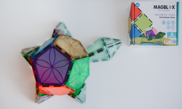 Set magnetic Magblox - 6 piese magnetice pentagon pentru constructie - Magblox - BazaRapid.ro [3]